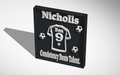 Personalised 3D Printed Football Jersey Plaque – Custom Name & Number